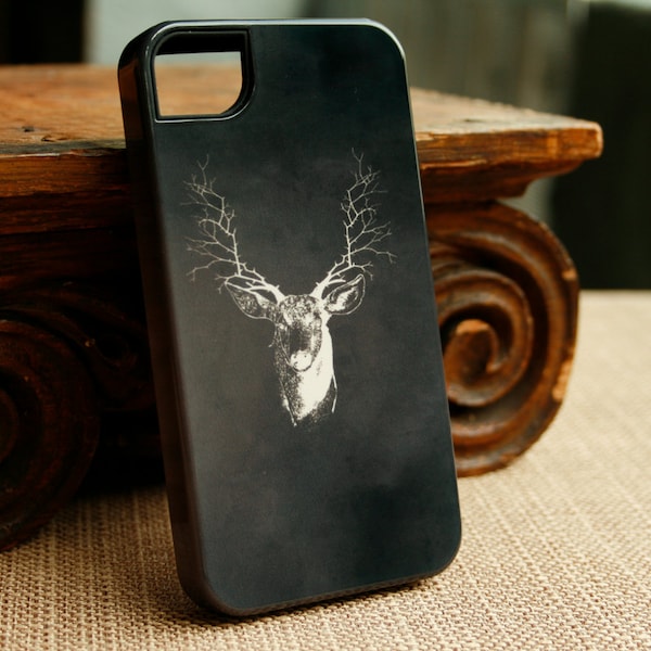 Deer iPhone 14 Pro Max Case, Branch Antlers iPhone 13, 12, Stag iPhone 11 Pro Max Cover, Woodland Samsung Galaxy S23  Mens iPhone Xs CG-STAG