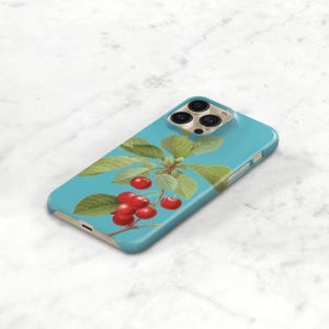 Cherry Phone Case iPhone 14 Pro Max MagSafe, Retro Aesthetic iPhone 13 Pro Se Case Rockabilly 17 17e Galaxy S26 Case Cherries 16e Max C-CHER 画像 11