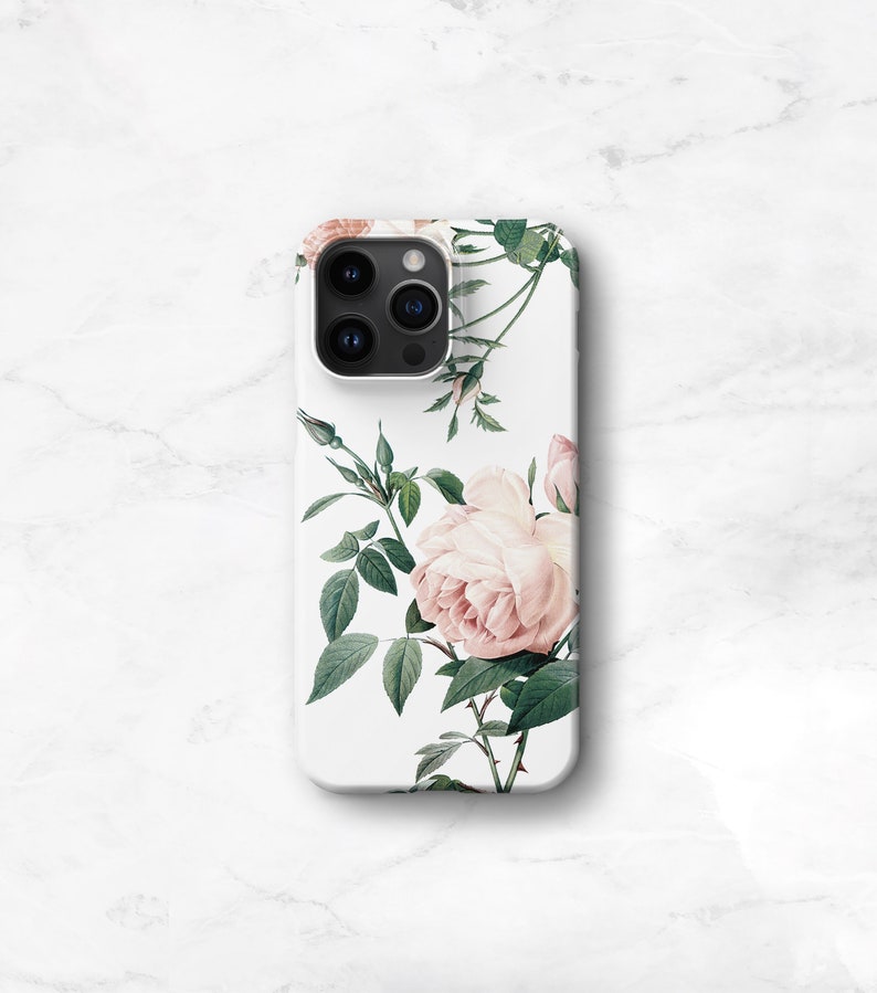 iPhone Case Pink Roses Floral iPhone 14 Plus 13 11 12 Pro Max Xs S23 Ultra Pretty Monogram Gifts for Mom Sister Her CG-RP image 7