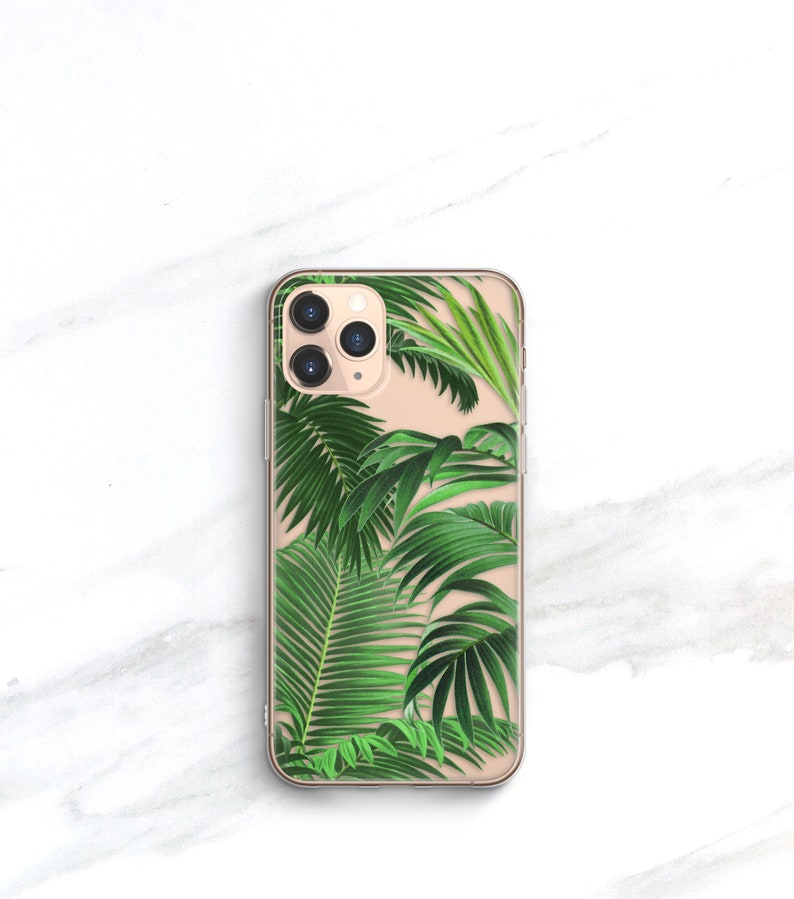iPhone 13 Pro Max Case Tropical iPhone 11 Xs, 15, 8 Case Clear Palm Beach iPhone 12 Pro Case Palm Leaf Resort Samsung Galaxy S20 CC-PBCH image 3