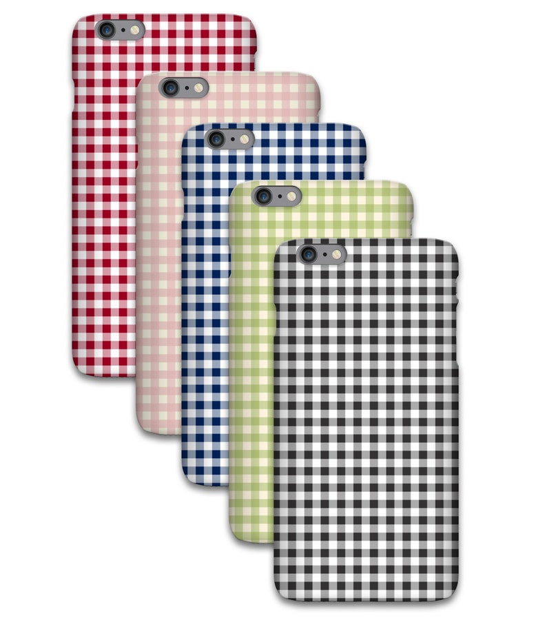 Gingham Phone Case iPhone 13 15 Pro Max 11 Xs 14 12 SE Samsung Galaxy S22 Checked Pattern Galaxy S23 CMG-GINBK image 3