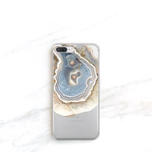 Clear Agate Phone Case 14 Pro Max iPhone 13 Case iPhone 12 Mini Case Samsung Galaxy S23 Ultra Case Blue Marble Gift Ideas for Women CC-AGA image 5