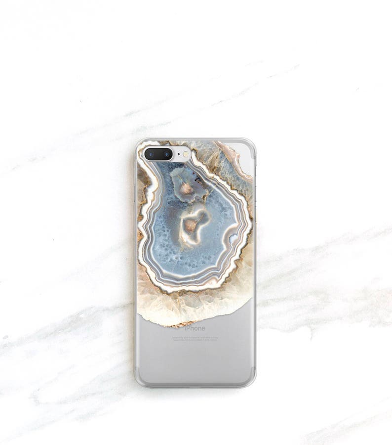 Clear Agate Phone Case 14 Pro Max iPhone 13 Case iPhone 12 Mini Case Samsung Galaxy S23 Ultra Case Blue Marble Gift Ideas for Women CC-AGA image 5