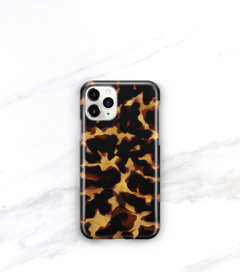 Tortoise Shell Phone Case Custom Initials Tortoiseshell iPhone 13 14 15 Pro Max MagSafe, Xs 11 SE 12 Mini Personalized Gift for Her CG-TOR immagine 8