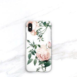 iPhone Case Pink Roses Floral iPhone 14 Plus 13 11 12 Pro Max Xs S23 Ultra Pretty Monogram Gifts for Mom Sister Her CG-RP image 8