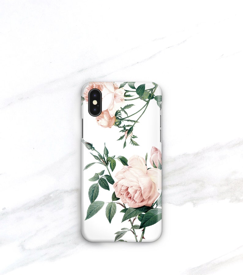 iPhone Case Pink Roses Floral iPhone 14 Plus 13 11 12 Pro Max Xs S23 Ultra Pretty Monogram Gifts for Mom Sister Her CG-RP image 8