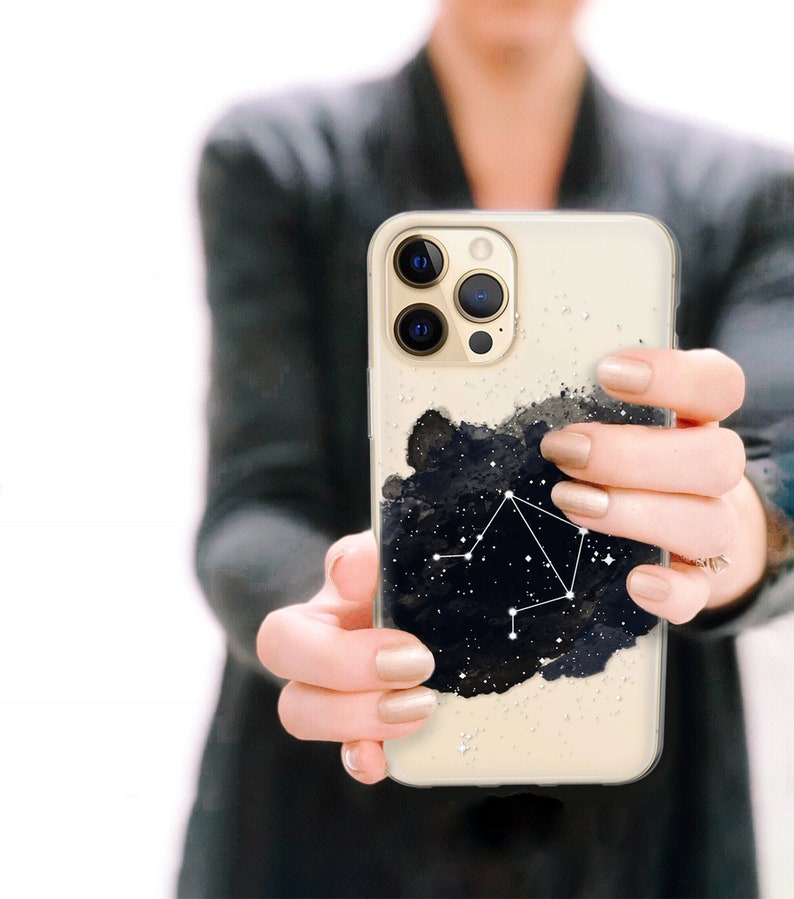 Clear iPhone Case Celestial Stars Constellations 15 Pro Max 14 11 13 12 Horoscope Birthday Gift Astrology Astrological Signs Zodiac Gift image 1