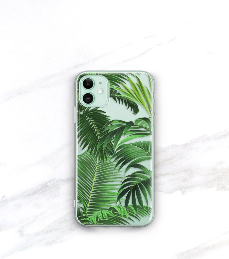 iPhone 13 Pro Max Case Tropical iPhone 11 Xs, 15, 8 Case Clear Palm Beach iPhone 12 Pro Case Palm Leaf Resort Samsung Galaxy S20 CC-PBCH image 5