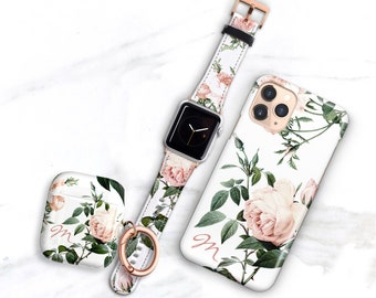 Build a Matching Personalized Pink Roses Floral Airpods Case