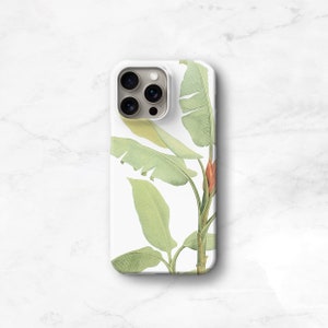 Vintage Beach Aesthetic Banana Leaf Phone Case - Tropical Vibes for iPhone 15 Pro Max 14 13 12 MagSafe, Galaxy S24 S23 Plus C-TROPBN