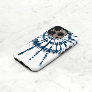 Tie Dye Phone Case Boho iPhone 13 pro 16 MagSafe 17e Mini 17 Pro Max iPhone 16e Case 14 Case Galaxy S26 SE C-TIDYBW image 6