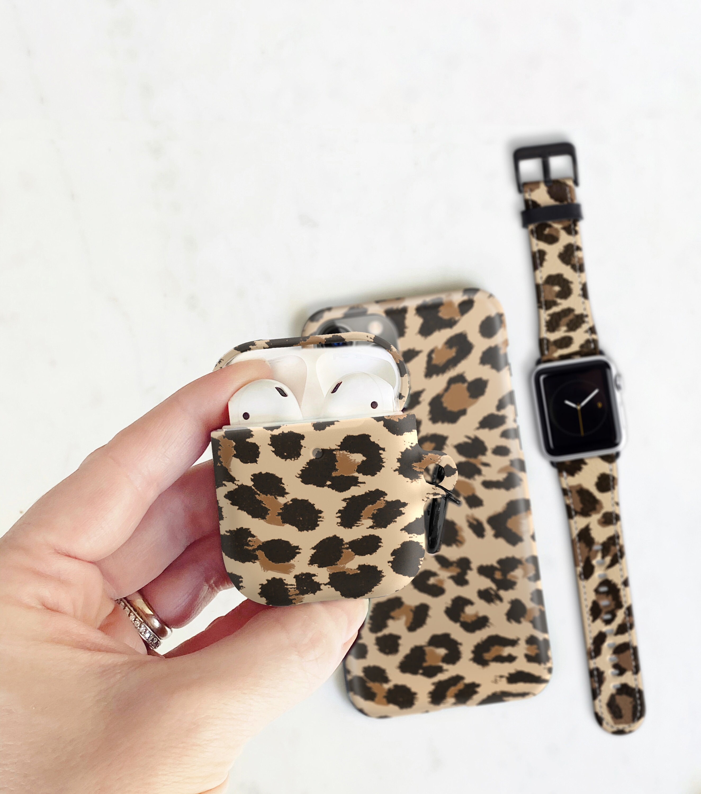 Black Leopard AirPod Case - Joy Merryman Store