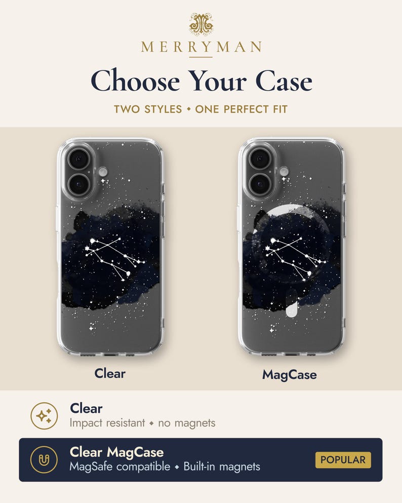 two clear and two mag cases with a starry night sky design.
