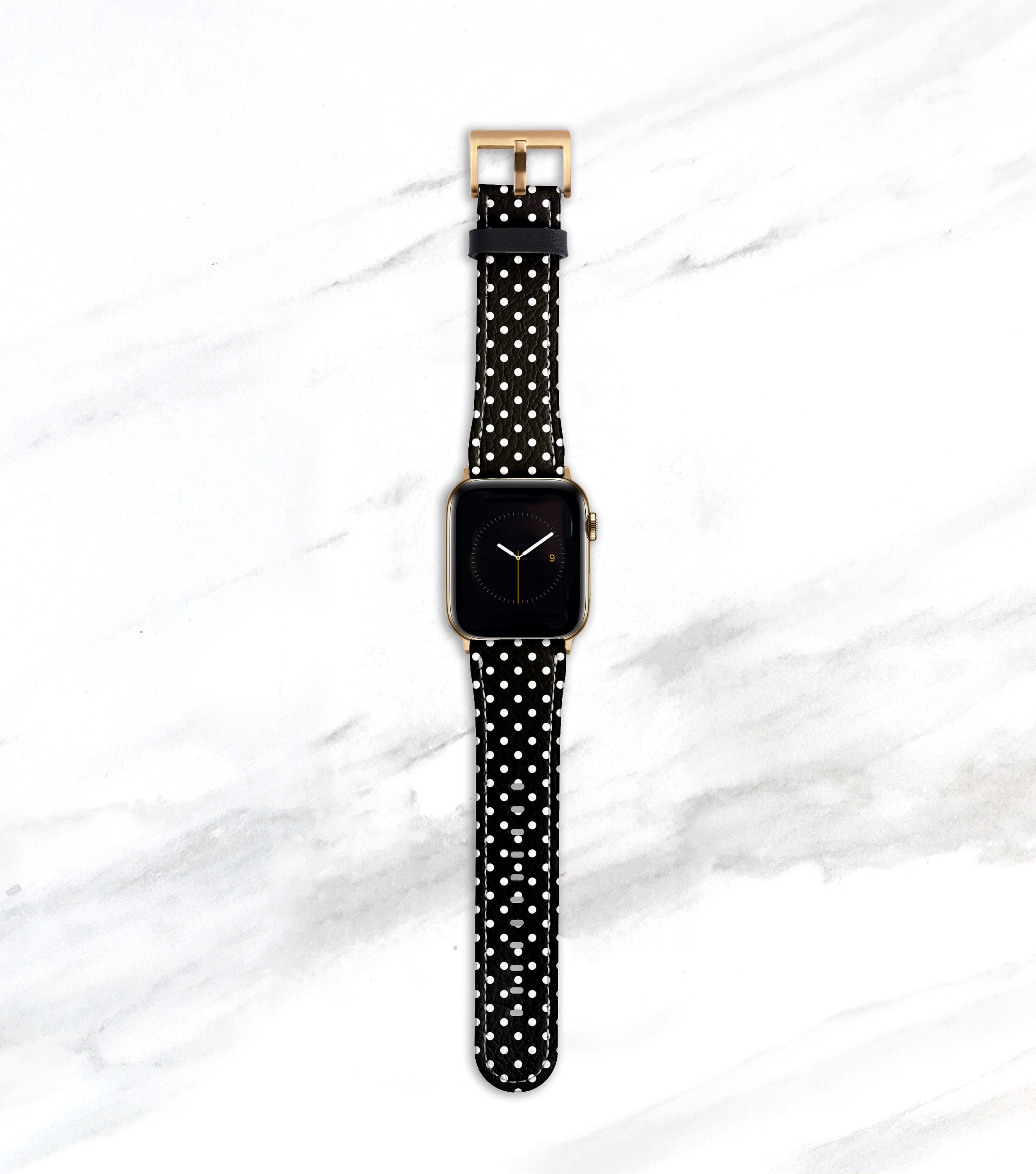 Kate Spade Black and White Polka Dot Silicon Apple‎ Watch Band Stylish Polka Dot Apple Watch Band, Trendy Watch Strap  main image 2