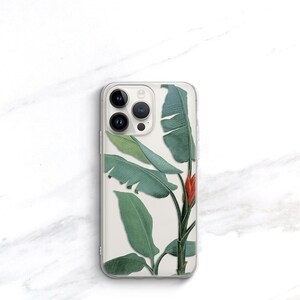 Clear Phone Case Tropical Banana Leaf iPhone or Galaxy, MagSafe Option, Resort Vibes, Summer Aesthetic CC-TRBN image 15