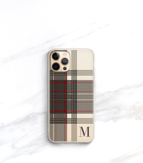 Plaid Clear iPhone 14 Pro Max 13 12 Mini Case Personalized iPhone 16 15 Magsafe Case Monogram iPhone SE Gifts for Her Him Boyfriend CC PL Etsy