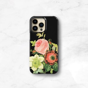 iPhone MagSafe Case Floral iPhone 14 13 Pro, Xs Max, 11 Vintage Bouquet Aesthetic iPhone 12 Mini, SE, 15 Plus Case Galaxy S23 Ultra CMG-BOQ image 1