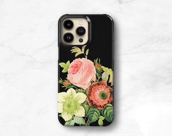 iPhone MagSafe Case Floral iPhone 14 13 Pro, Xs Max, 11 Vintage Bouquet Aesthetic iPhone 12 Mini, SE, 15 Plus Case Galaxy S23 Ultra CMG-BOQ