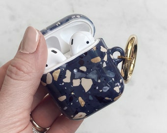 Terrazzo Print AirPod Mid Century Modern Aesthetic AirPods Pro Hard Cover Keychain AP-TERZICB