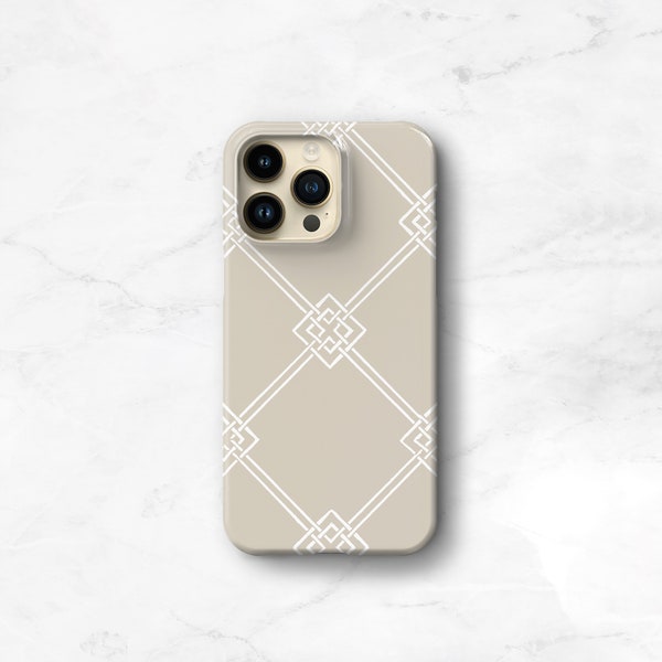 Box Lattice iPhone 11 12 13 14 15 Pro Max MagSafe Case Beige 14 Plus Xs 15 8 13 Mini SE Galaxy S23 Ultra Diamond Grid Minimalist CMG-BXL