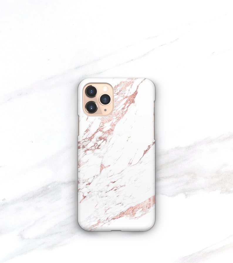 Rose Marble Phone Case iPhone 14 Plus 12 Mini, 13 Pro Max, 11, Xs Max Personalized Monogram Gift CMG-MARRO image 5