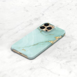 Turquoise Marble iPhone 14 Plus 13 12 11 Case Teal Stone Xs Max Aqua 14 Pro Max 15 SE, Onyx Galaxy S23 CMG-ONXA image 4