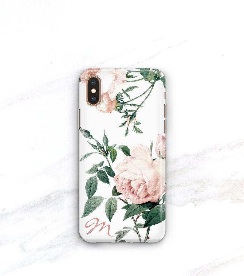 Personalized iPhone 14 Pro Max 13 12 Mini 11 8 Plus Xs Max Case Pink Roses Floral Phone Samsung S23 Gift for Her CMG-RP image 7