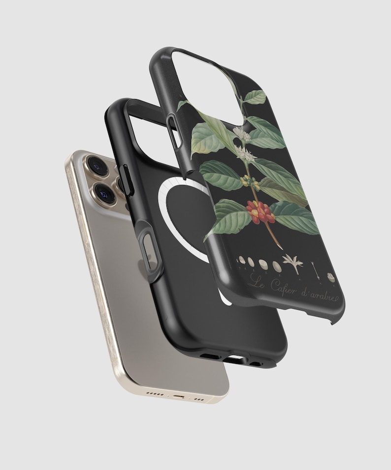 Vintage Coffee Botanical Phone Case Cafecore iPhone 16 Pro Max 15 16e 14 13 17e MagSafe, Galaxy S24 S25 Ultra Gift For Java Lover C-COF image 9