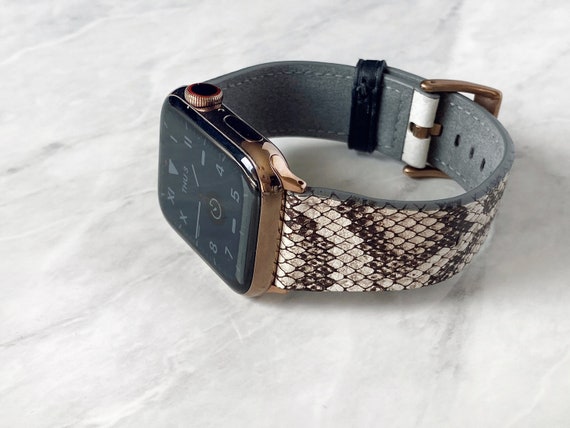 Apple Watch Band Roccia Snakeskin Print 41mm 40mm 38mm 42mm 44mm