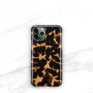 Tortoise Shell Phone Case Custom Initials Tortoiseshell iPhone 13 14 15 Pro Max MagSafe, Xs 11 SE 12 Mini Personalized Gift for Her CG-TOR image 10