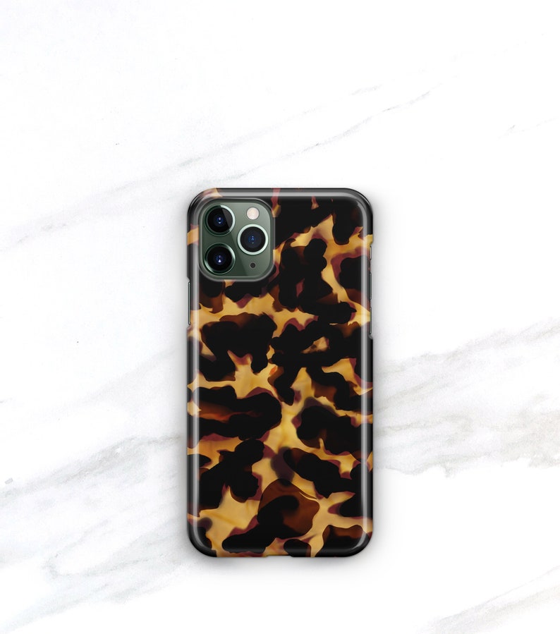 Tortoise Shell Phone Case Custom Initials Tortoiseshell iPhone 13 14 15 Pro Max MagSafe, Xs 11 SE 12 Mini Personalized Gift for Her CG-TOR image 10