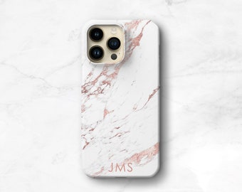 Personalized Gift Phone Case iPhone 13 14 15 Pro Max MagSafe Rose Marble 11 Pro 15 12 Mini Custom Name for Women Her CMG-MARRO