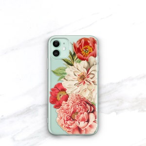 Floral iPhone Case Gift For Her, 15 Plus 14 Pro Max, 13, 12, Xs SE 2020 8 Plus Peonies, Gift Ideas for Women 11 Pro Max CC-PEOLG image 10