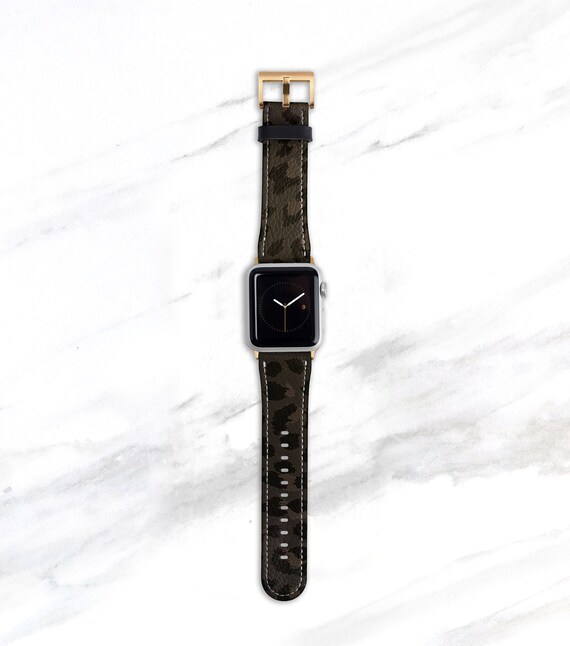 black leopard apple watch band