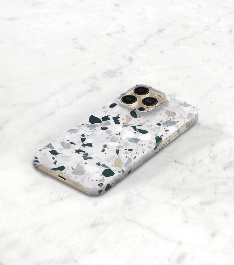Personalized Terrazzo Phone Case — Neutral Minimalist iPhone / MagSafe / Galaxy - Custom Name Monogram | Modern Gift image 14