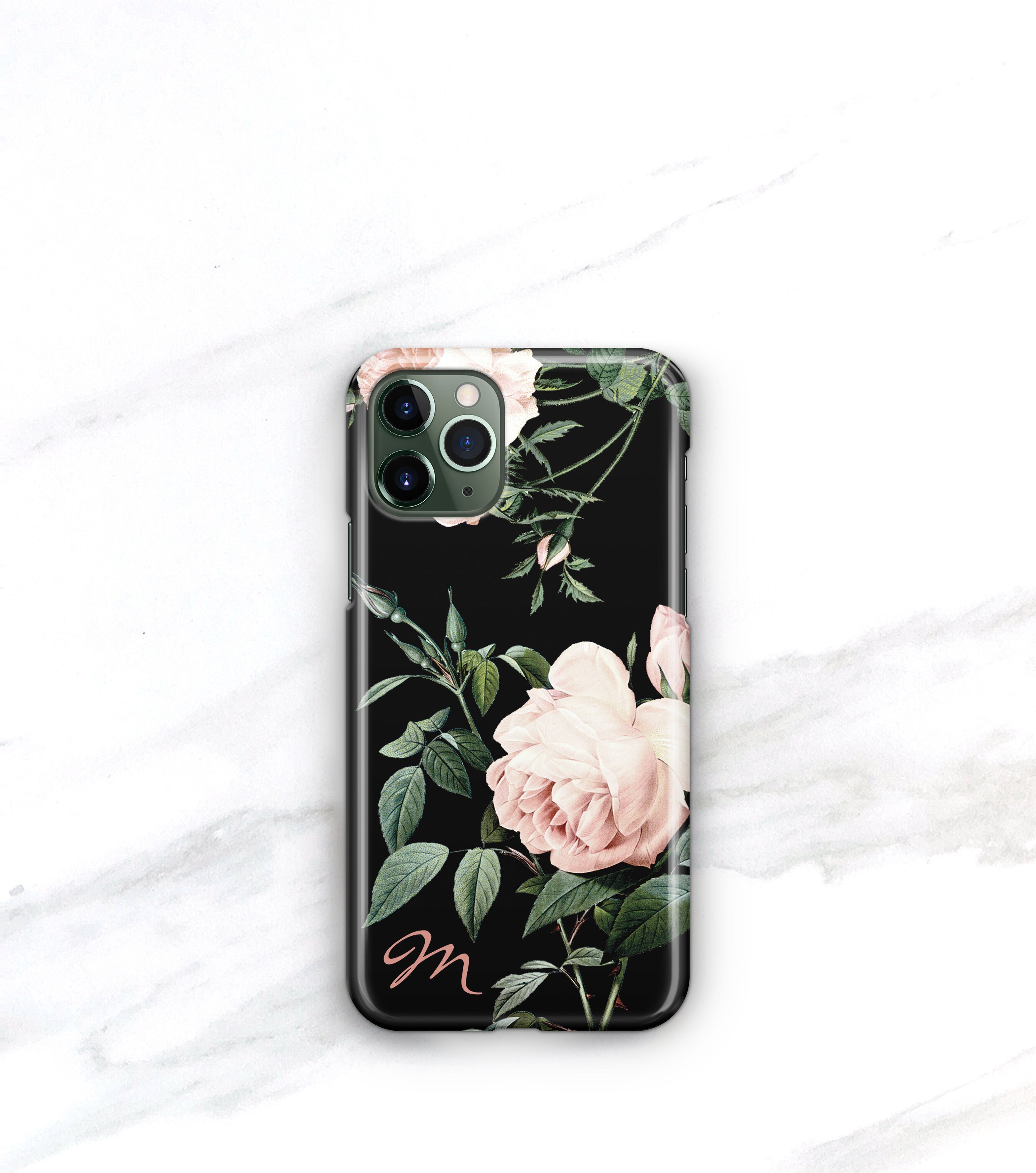 Iphone 13 Case Pink Roses on Black Personalized Iphone 11 Pro - Etsy Norway