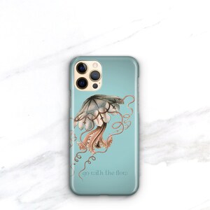 Marine Life Phone Case Jellyfish iPhone 14 Pro Max Case 15 Ocean Yoga Zen Aesthetic 14 Plus 13 12 Mini Case iPhone 11 Galaxy S23 CMG-JELL image 5