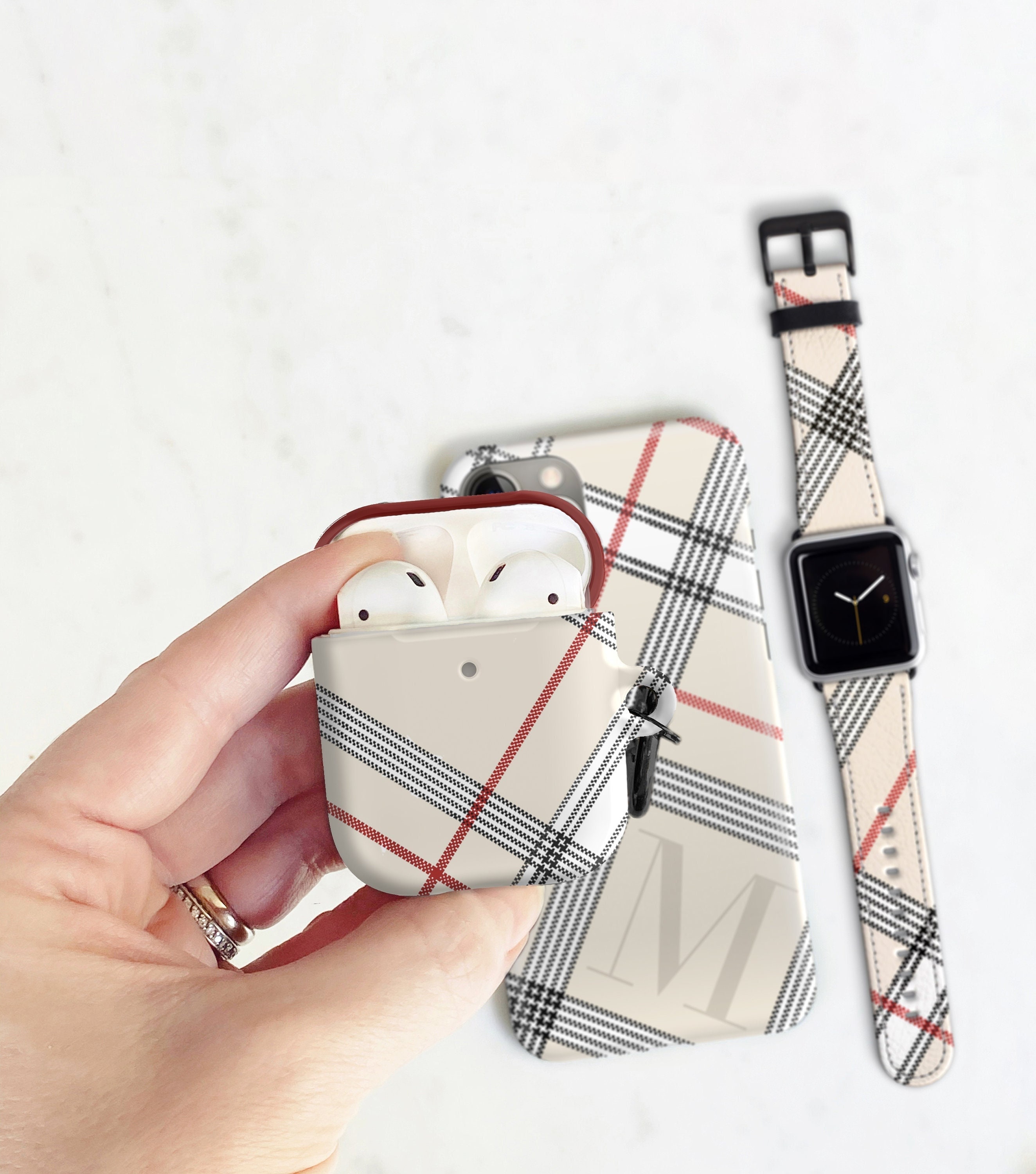 Matching iPhone Case AirPod and Apple Watch Band