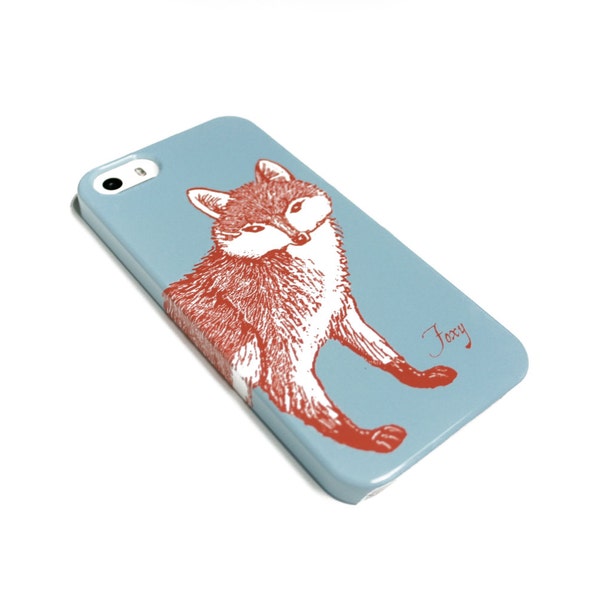 iPhone Case - Fox on Sky Blue iPhone 16 16e 15 14 13 17e MagSafe Woodland Samsung Galaxy S25 Plus S26 C-FOXB