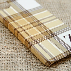 Plaid Personalized Case iPhone 16 Pro Max 16e 15 14 13 12 MagSafe Monogram Tartan Galaxy S23 Plus C-PLT