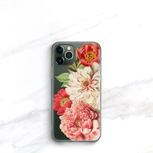 Floral iPhone Case Gift For Her, 15 Plus 14 Pro Max, 13, 12, Xs SE 2020 8 Plus Peonies, Gift Ideas for Women 11 Pro Max CC-PEOLG image 7