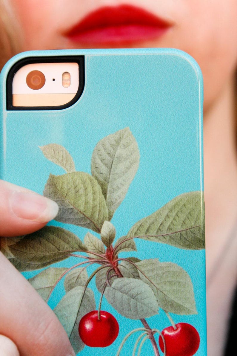 Cherry Phone Case iPhone 14 Pro Max MagSafe, Retro Aesthetic iPhone 13 Pro Se Case Rockabilly 17 17e Galaxy S26 Case Cherries 16e Max C-CHER 画像 15