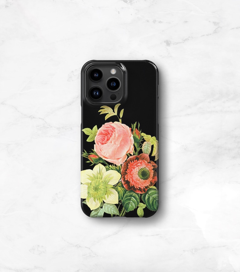 iPhone MagSafe Case Floral iPhone 14 13 Pro, Xs Max, 11 Vintage Bouquet Aesthetic iPhone 12 Mini, SE, 15 Plus Case Galaxy S23 Ultra CMG-BOQ image 9