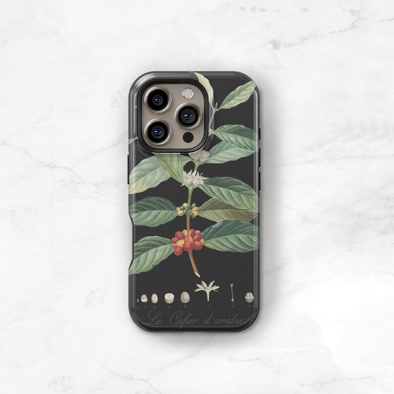 Vintage Coffee Botanical Phone Case Cafecore iPhone 16 Pro Max 15 16e 14 13 17e MagSafe, Galaxy S24 S25 Ultra Gift For Java Lover C-COF image 8
