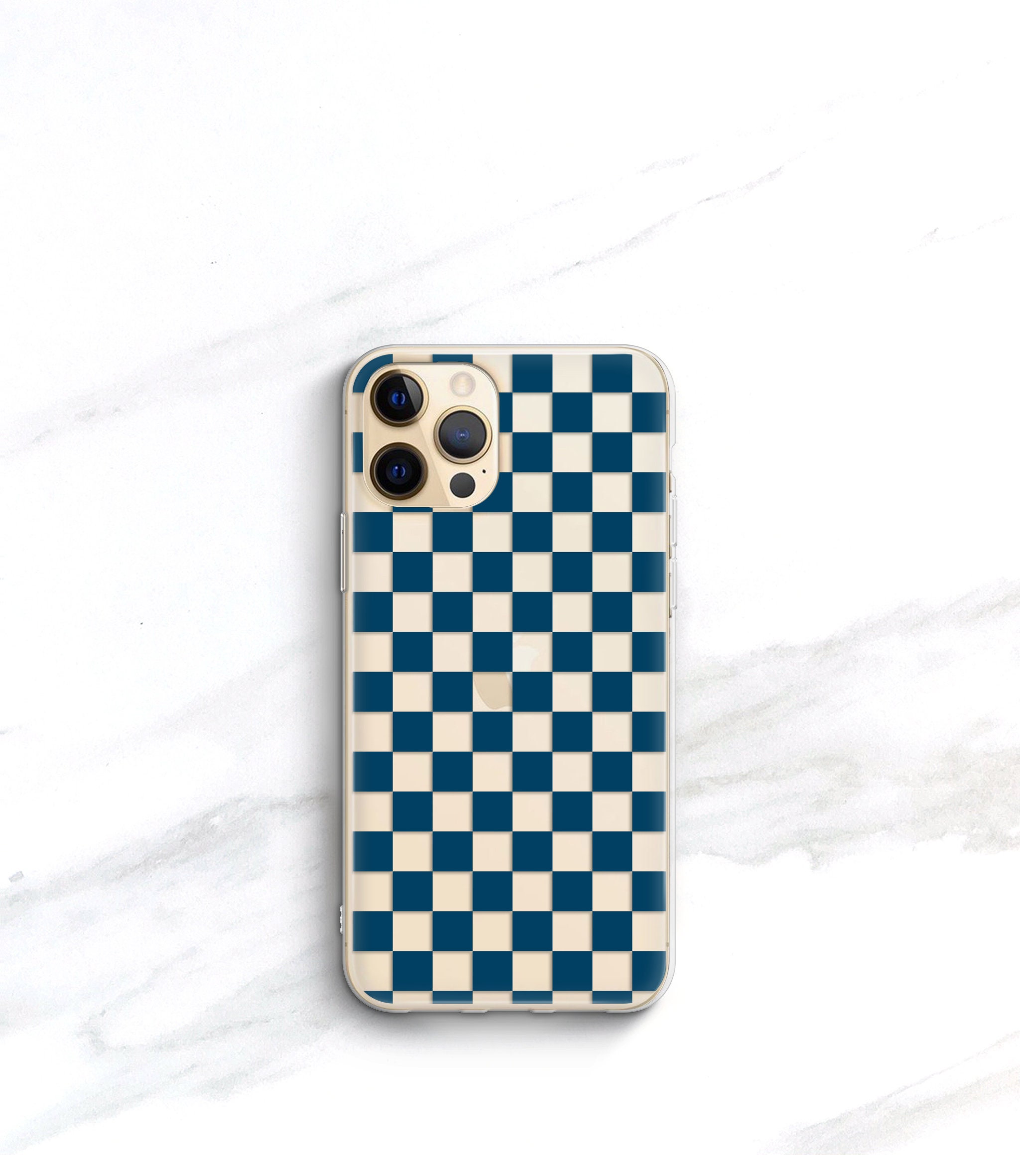 Small Checkered - White and Linen iPhone Case by CheckeredAndDiamonds