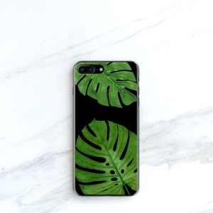 iPhone 13 Pro Tropical Leaf iPhone 14 Plus 12 Mini Case Clear Beach Xs Max Case Leafy Resort iPhone 11 Botanical Samsung Galaxy CC-TROLF image 3