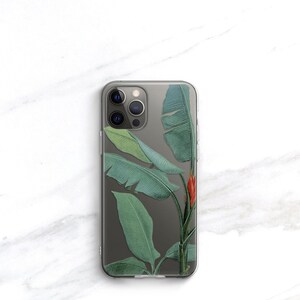 Clear Phone Case Tropical Banana Leaf iPhone or Galaxy, MagSafe Option, Resort Vibes, Summer Aesthetic CC-TRBN image 12