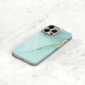 Personalized Phone Case Turquoise Marble iPhone 14 Plus 13 Pro Max Monogrammed 12 Mini 11 Pro Xs Gift For Her Aqua Marble CMG-ONXA image 4