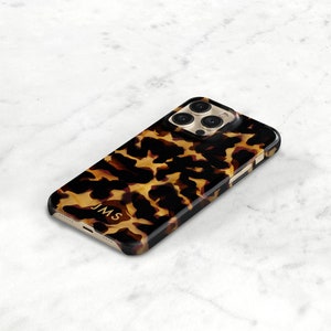 Personalized Tortoise Shell Print iPhone 14 13 MagSafe Phone Case Tortoiseshell iPhone 14 Plus 13 Pro Max 12 Mini 11, Xs, 15 SE Tort CG-TOR image 5