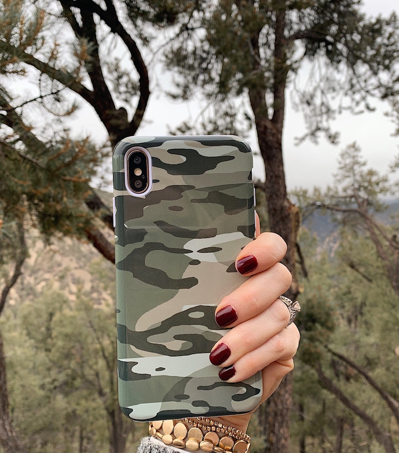 Camo Phone Case Iphone 14 12 Mini Xs Max Case Iphone 11 Pro Etsy